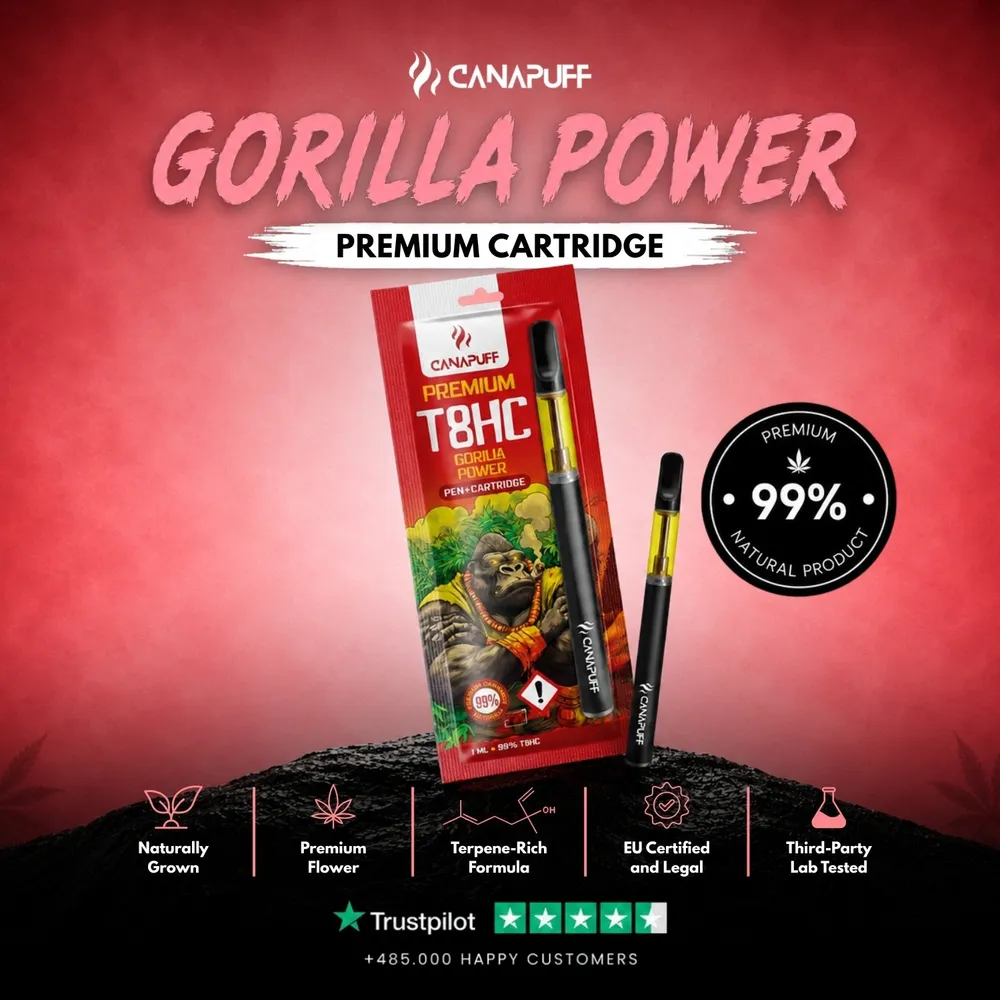 T8HC pen + cartridge Gorilla Power 99%