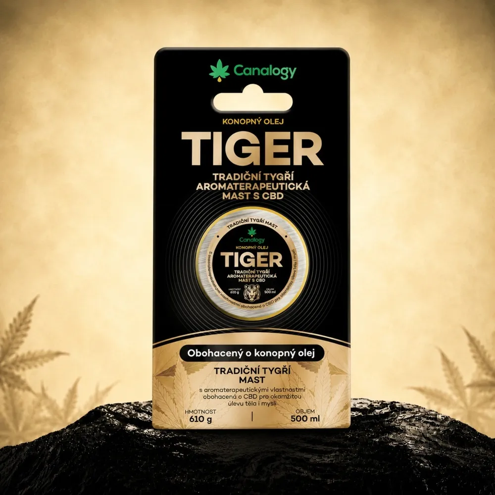 Tradiční tygří aromaterapeutická mast s CBD - Canalogy