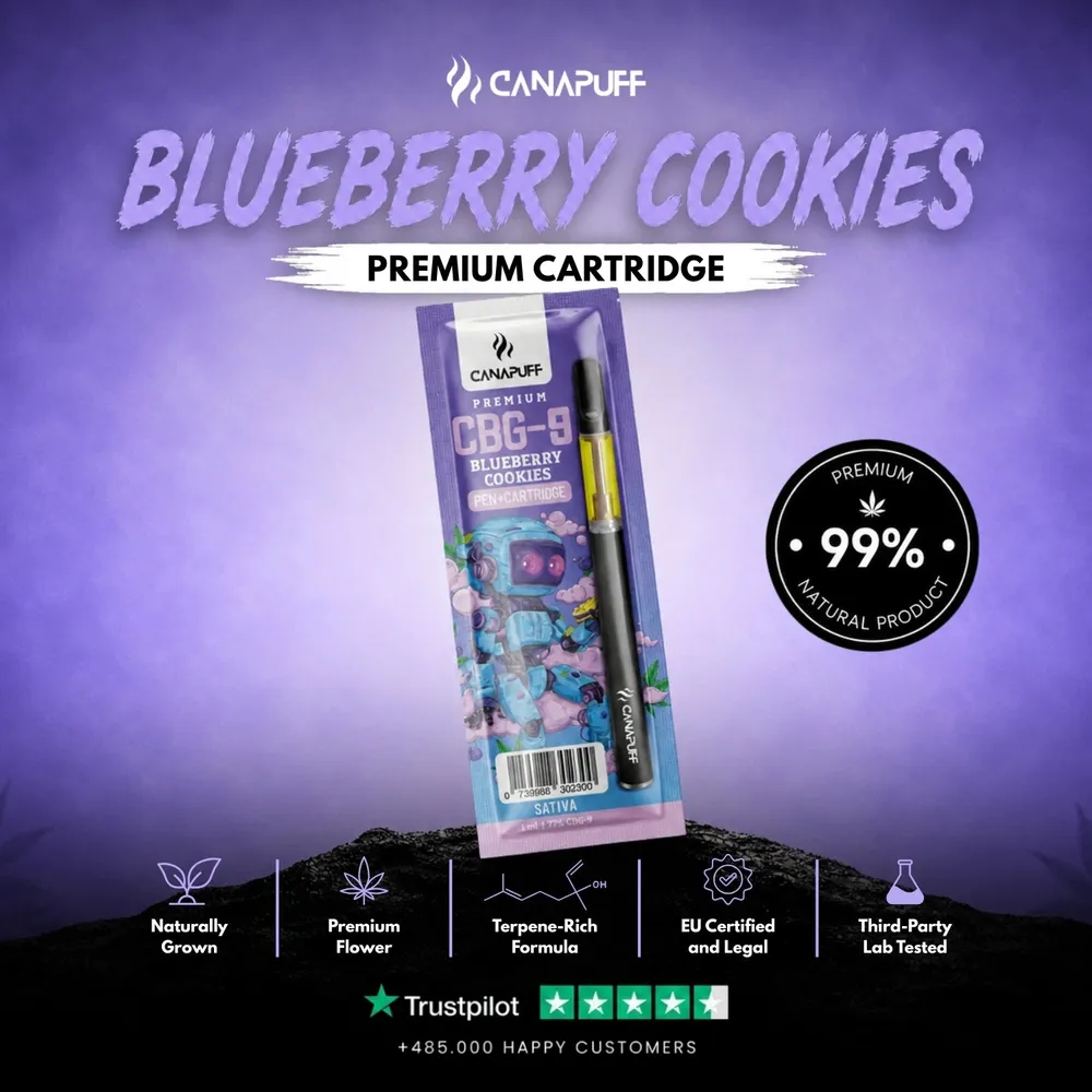 CBG9 pen + cartridge Blueberry Cookies 79%