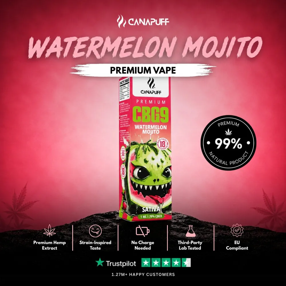 CBG9 vape Watermelon Mojito 79% 1 ml