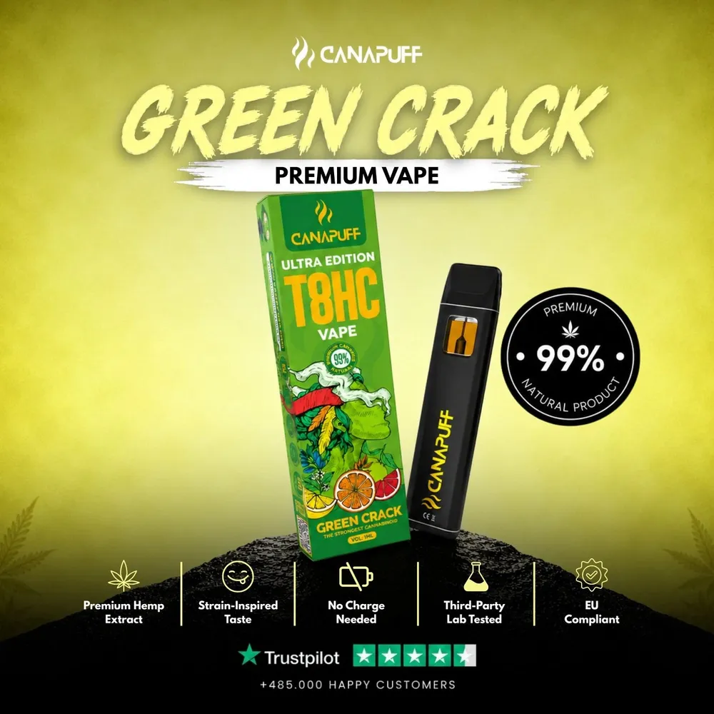 T8HC vape Green Crack Ultra Edition 99% 1 ml