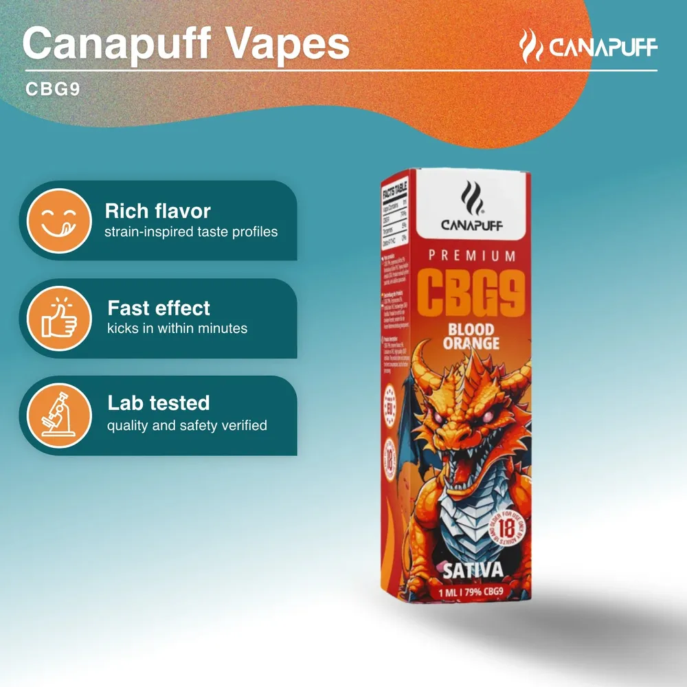 CBG9 vape Blood Orange 79% 1 ml