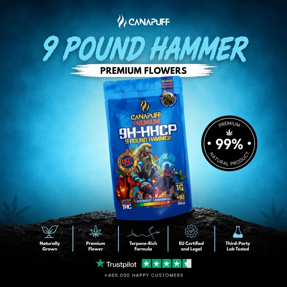 9H-HHCP květy 9 Pound Hammer 99%
