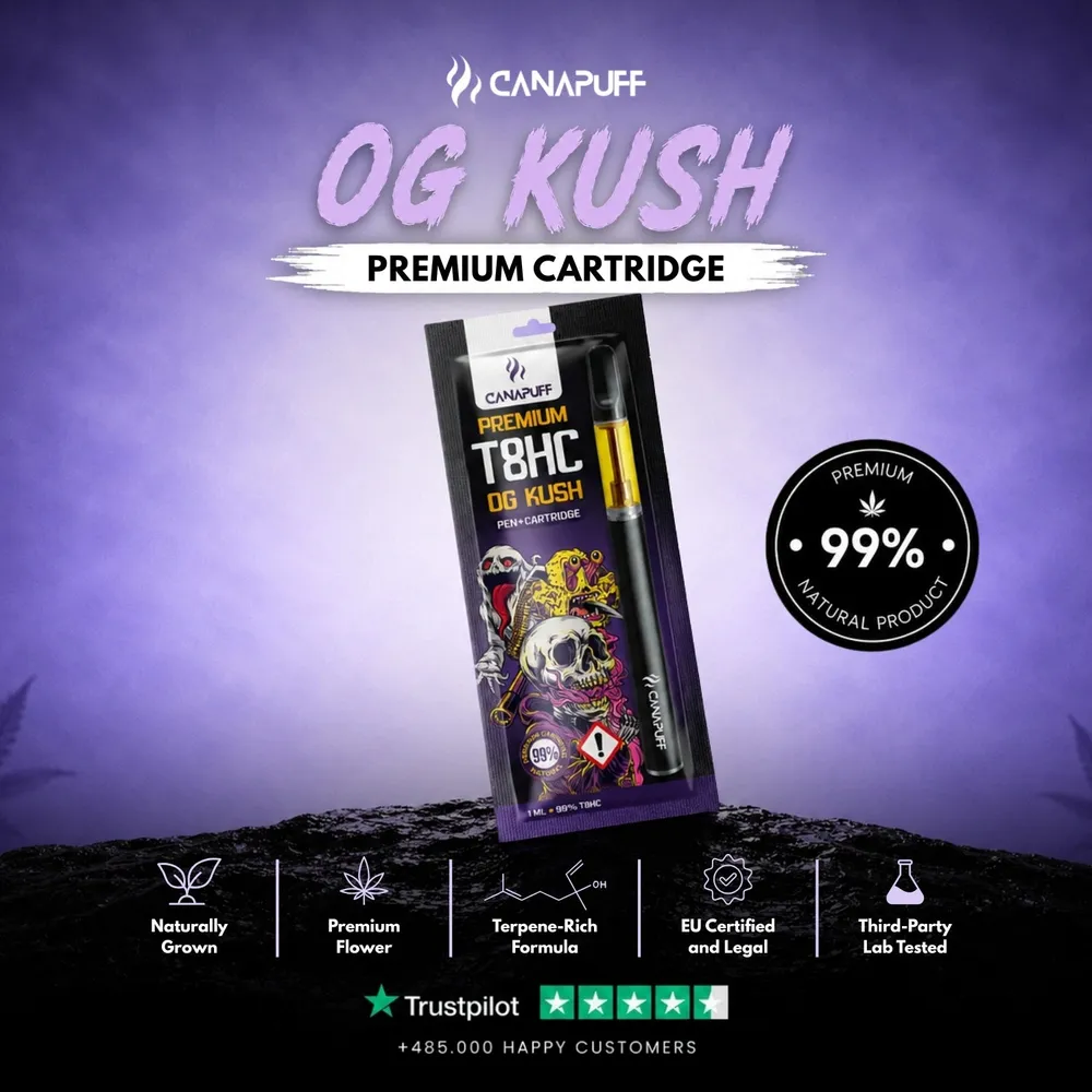 T8HC pen + cartridge OG Kush 99%