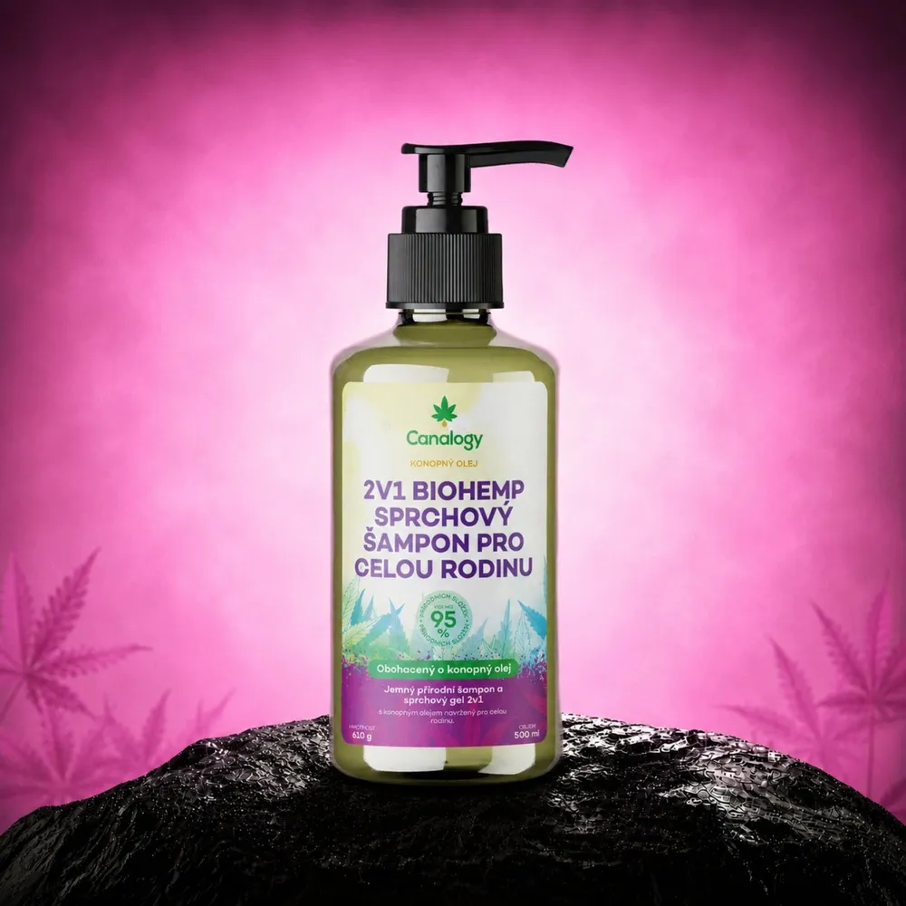 Canalogy 2v1 BioHemp sprchový šampon pro celou rodinu