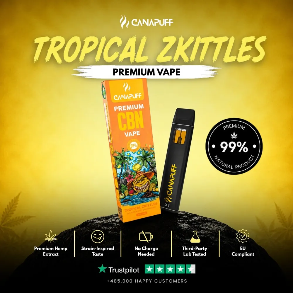 CBN vape Tropical Zkittles 89% 1 ml