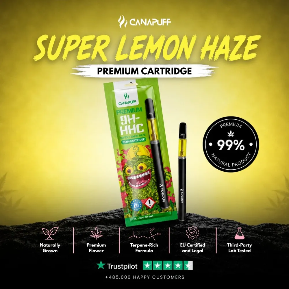 9H-HHC pen + cartridge Super Lemon Haze 95%
