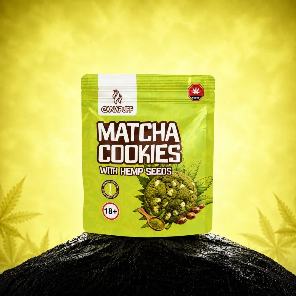 Matcha Cookies s konopnými semínky