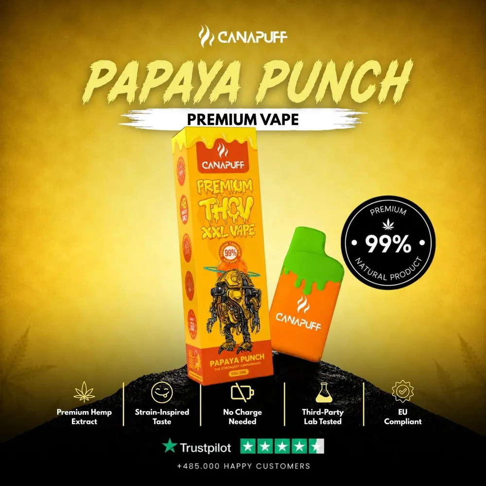 THCv XXL vape Papaya Punch 99% 2 ml