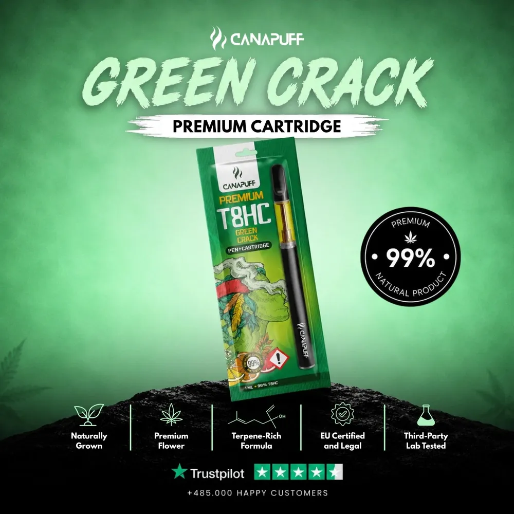 T8HC pen + cartridge Green Crack 99%