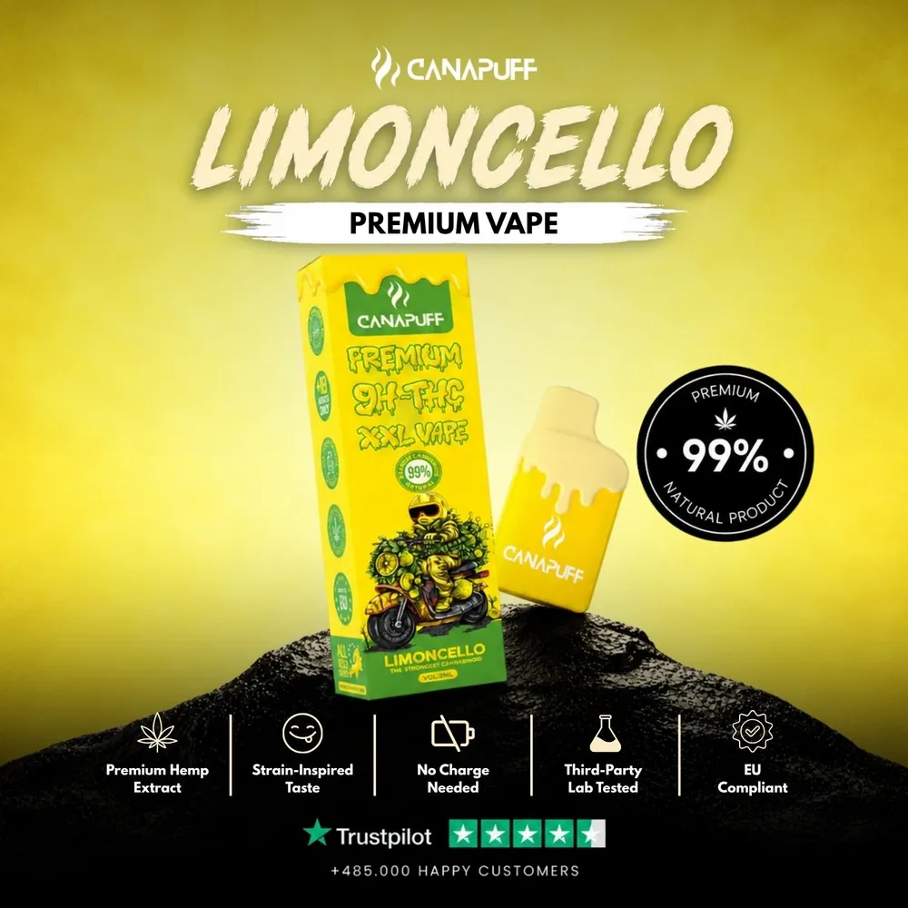 9H-THC XXL vape Limoncello 99% 2 ml