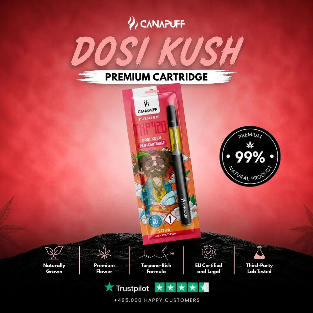 THP420 pen + cartridge Dosi Kush 79%