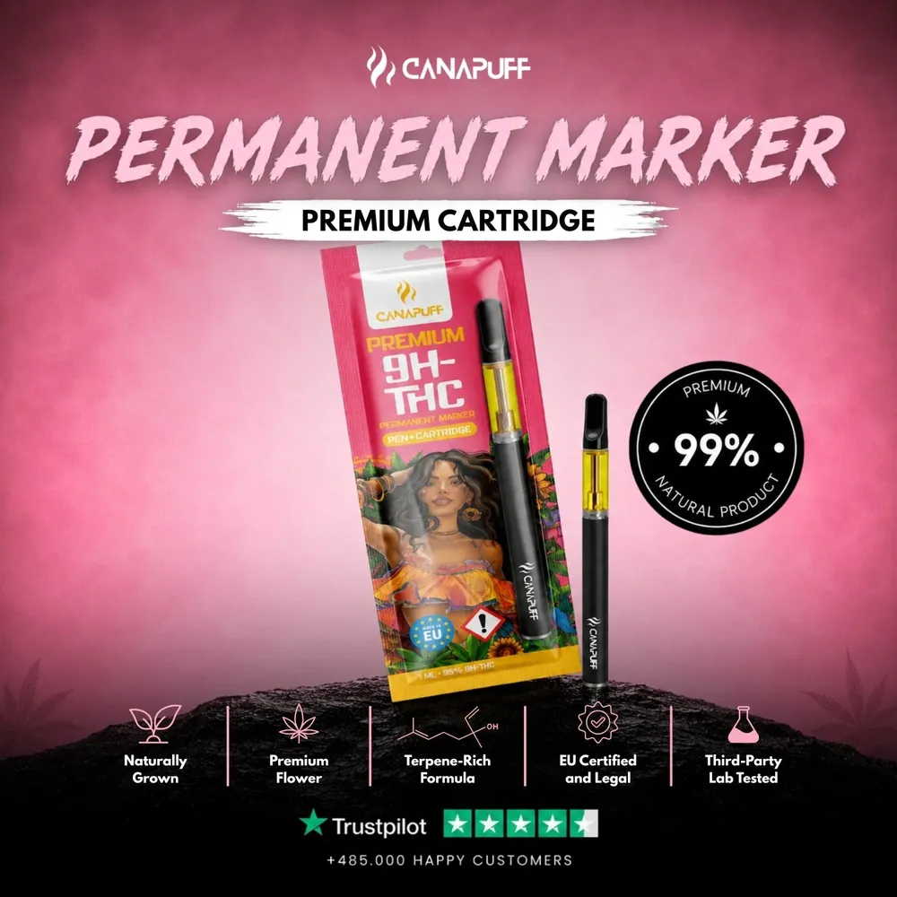 9H-THC pen + cartridge Permanent Marker 95%