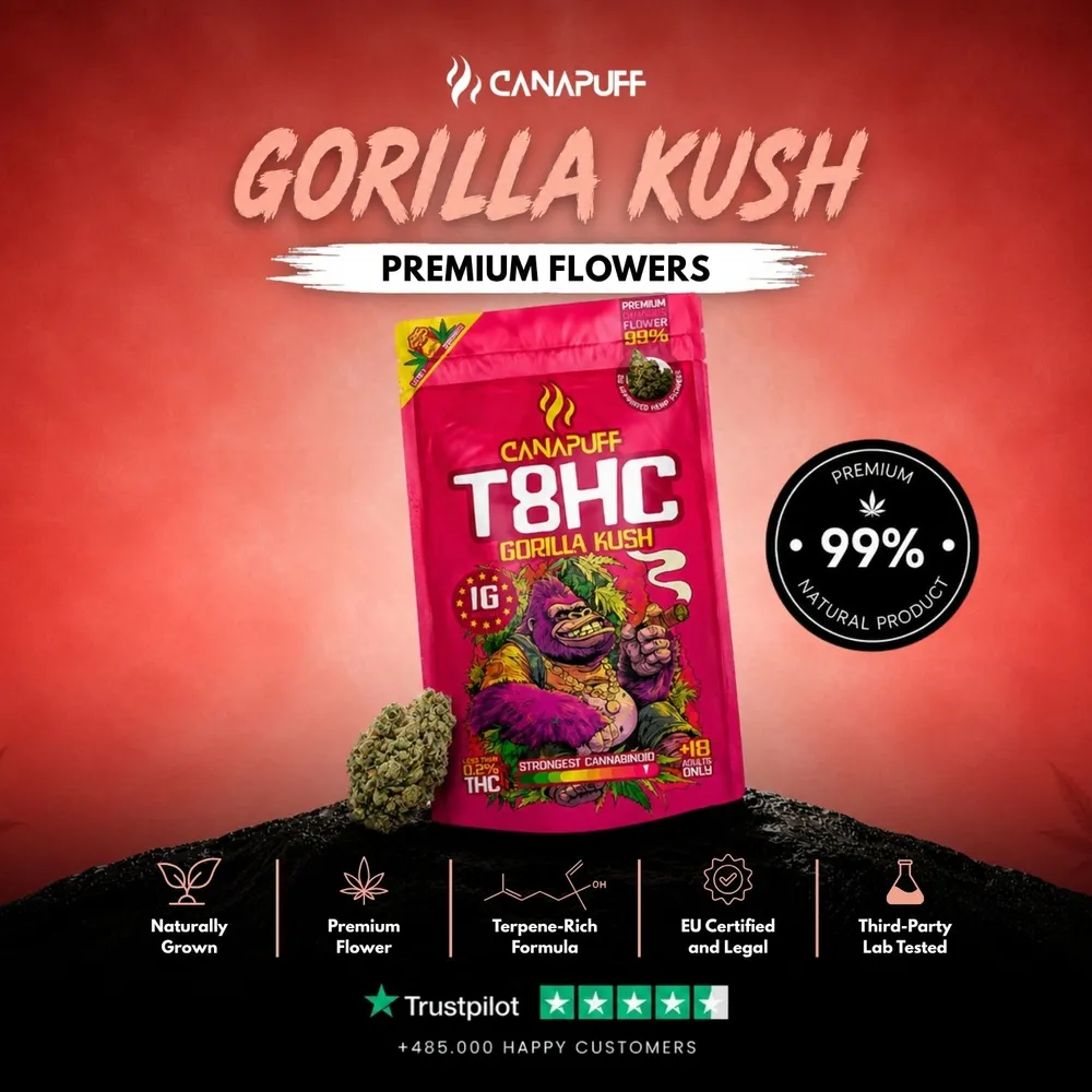 T8HC květy Gorilla Kush 99%