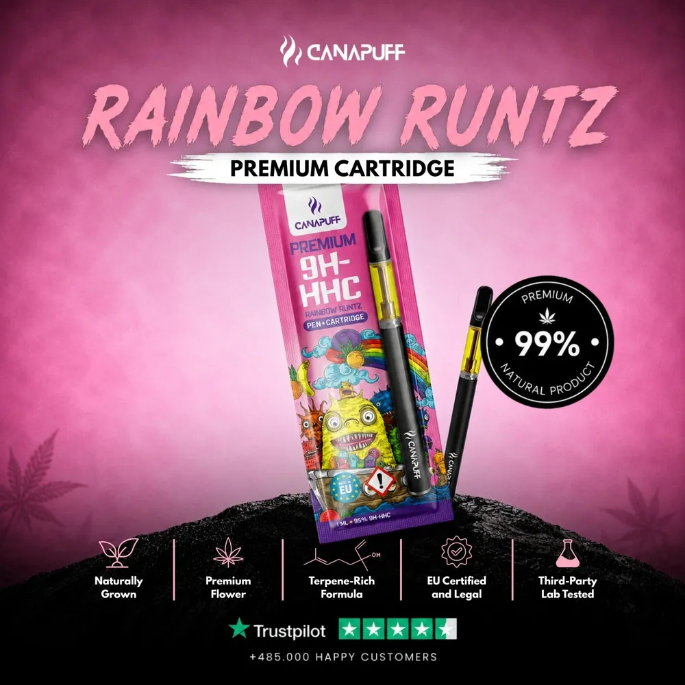 9H-HHC pen + cartridge Rainbow Runtz 95%