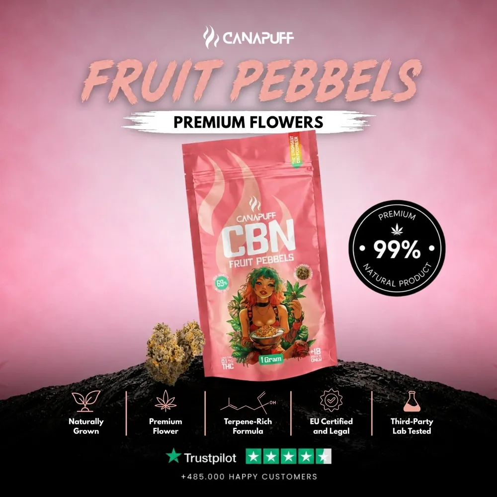 CBN květy Fruit Pebbels 69%