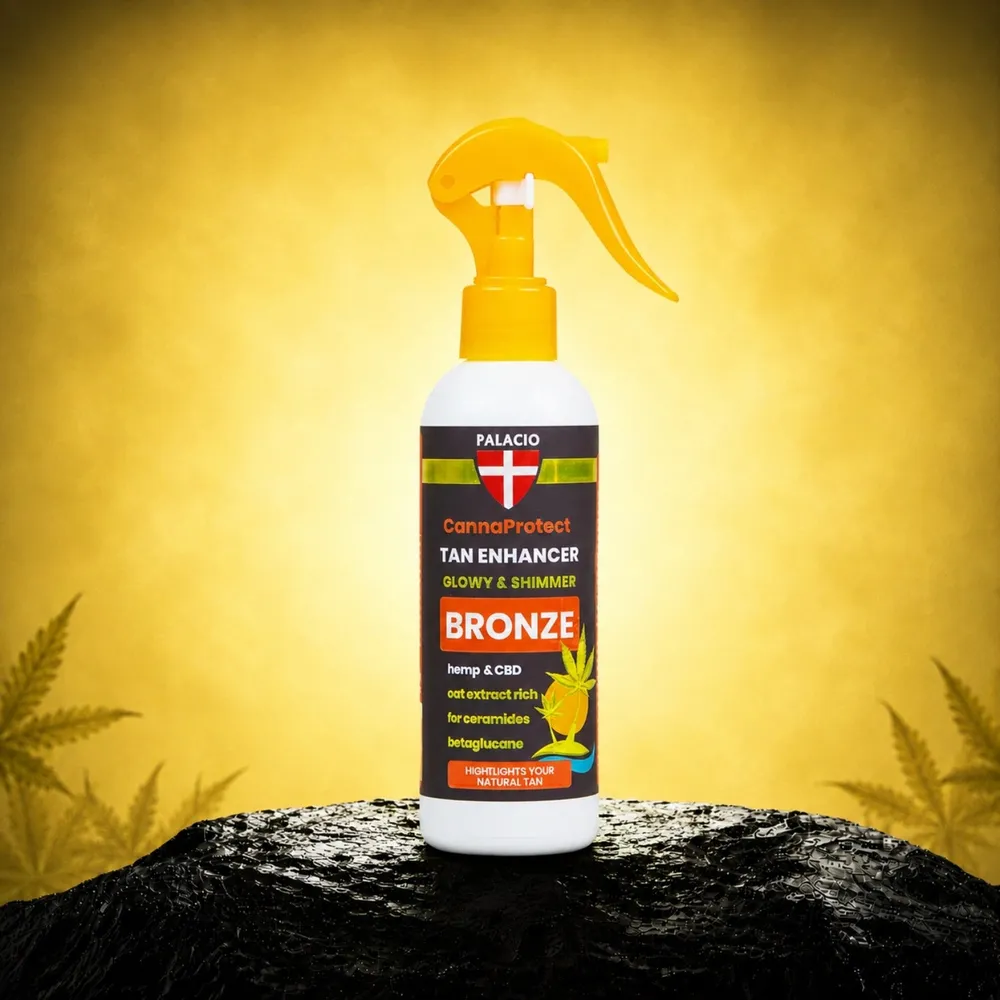CannaProtect Tělové mléko pro podporu bronzového opálení s konopím 200ml Palacio