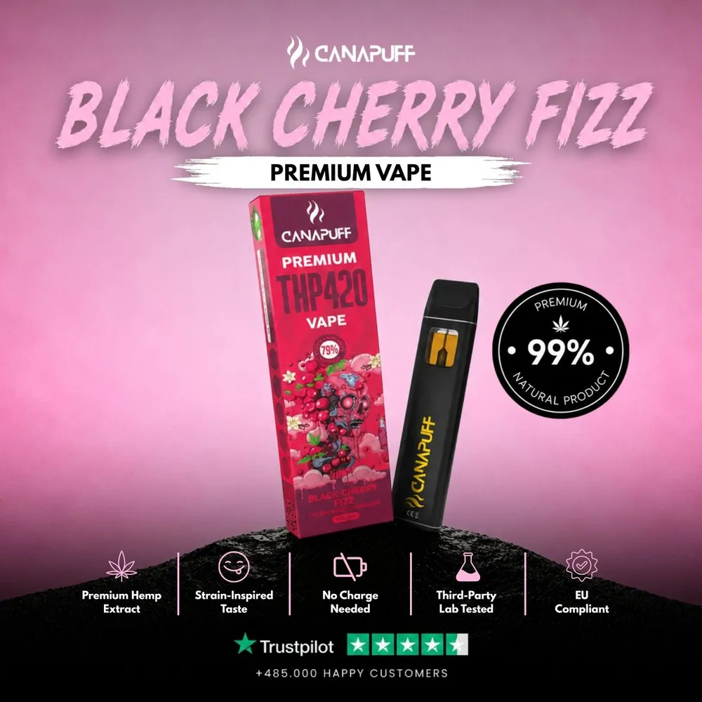 THP420 vape Black Cherry Fizz 79% 1 ml