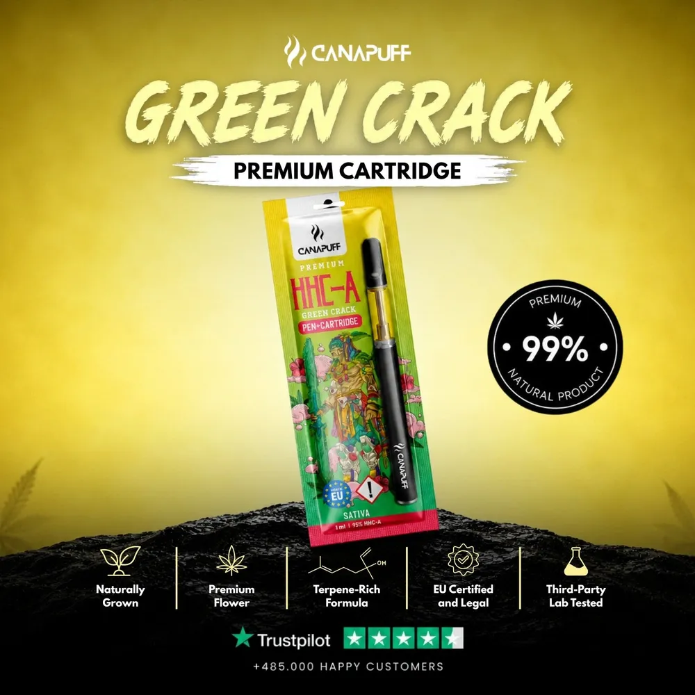 HHC-A pen + cartridge Green Crack 95%