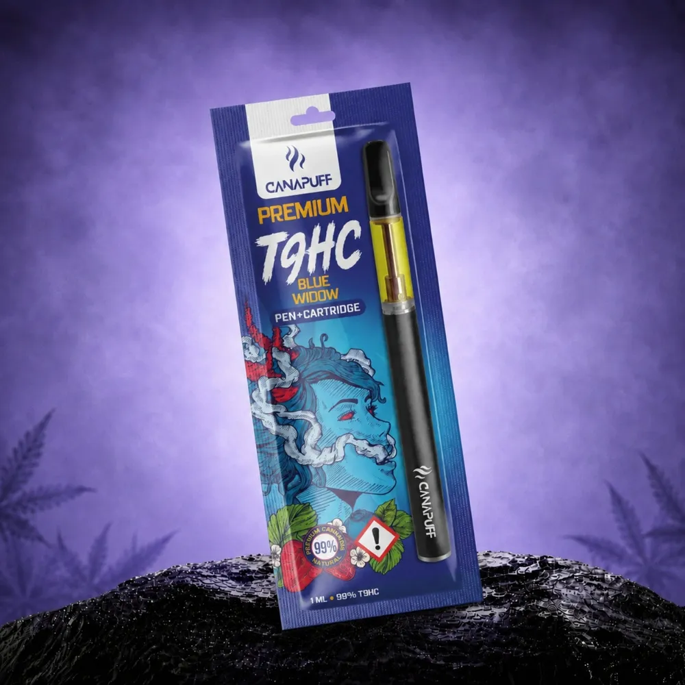 T9HC pen + cartridge Blue Widow 99%