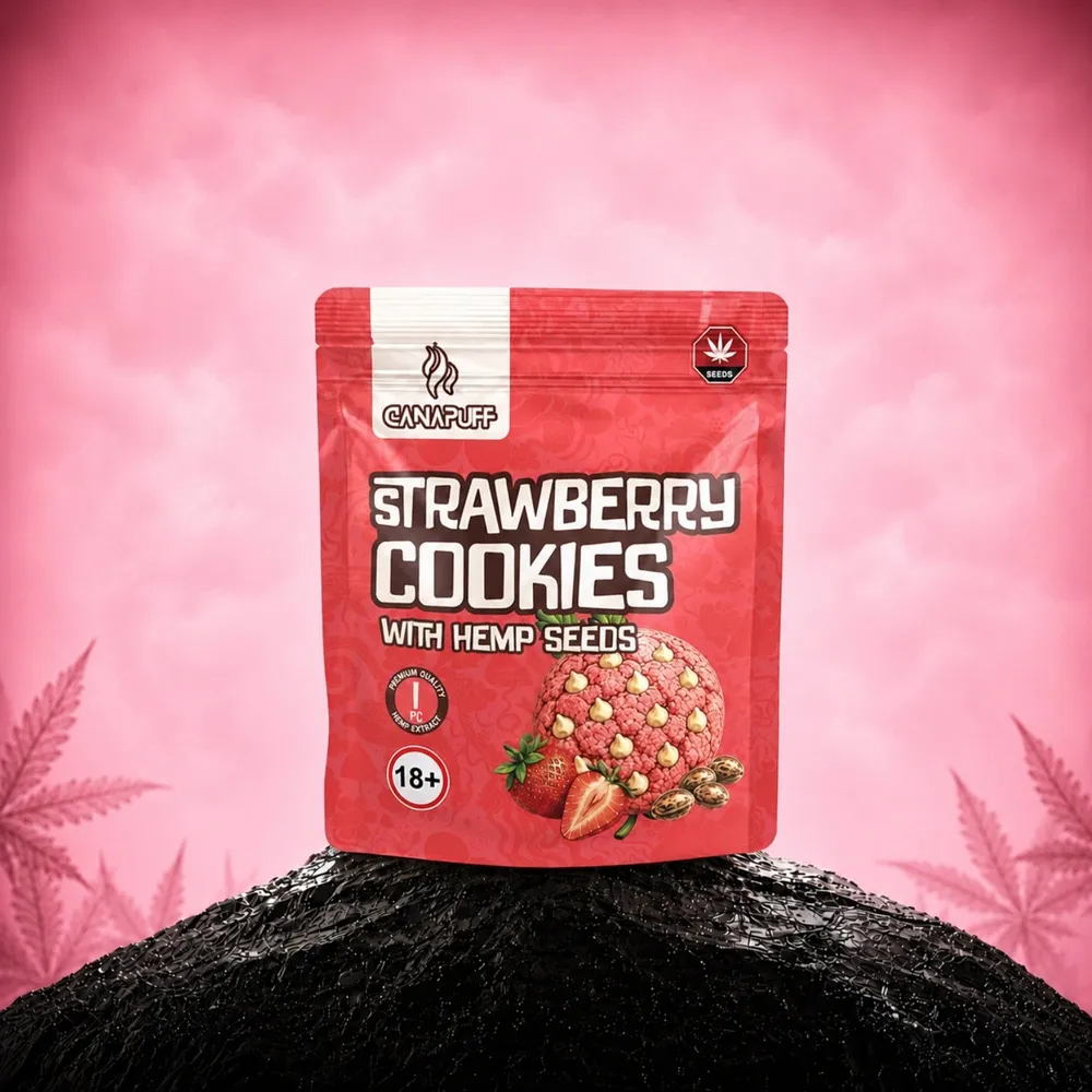 Strawberry Cookies s konopnými semínky